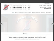 Tablet Screenshot of boylandelectric.com